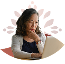 older woman on computer
