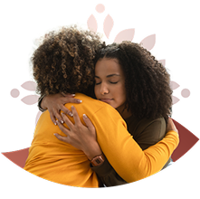 two women embracing