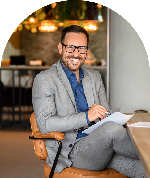 Man smiling with confidence