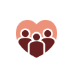 icon of heart and people