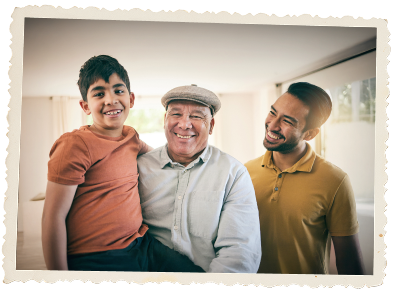 Grandchild, Grandpa, and Father